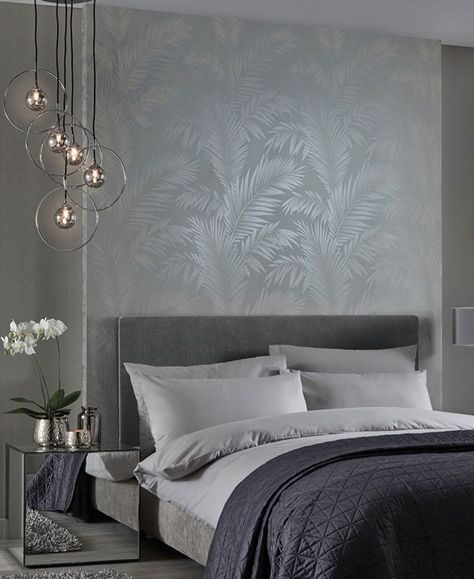 come decorare le pareti della camera da letto foglie